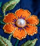 刺绣花朵布料特写8855#横屏 