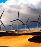 沙漠中的风力发电机组11738#横屏 