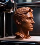 打印机打印人物雕塑11957#横屏 