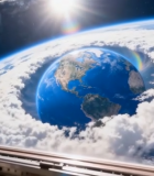 从空间站舷窗看地球景观2058#横屏 