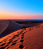 沙漠日落景观256#横屏 
