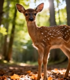 森林中站立的小鹿(1)11079#横屏 