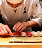 厨师制作寿司日料素材645#横屏 