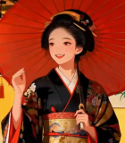 	 持红伞古风女子形象7207#横屏 