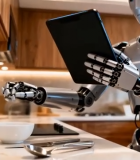 厨房中机器人使用平板电脑(1)7242#横屏 