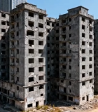 	 城市中废弃烂尾楼景象8661#横屏 