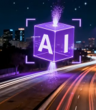 城市夜景中的科技元素15070#横屏 