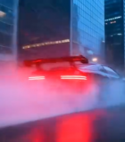 城市雨夜黑色跑车街道行驶6995#横屏 