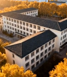 秋日校园建筑航拍9511#横屏 