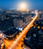 	 城市夜景航拍全景素材11667#横屏 