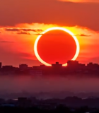 城市日落景象14368#横屏 