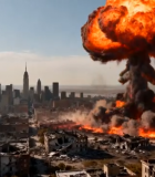 	 城市上空核爆炸场景1283#横屏 