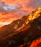 秋日山间日出美景4847#横屏 