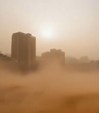 城市沙尘天气景象10326#横屏 