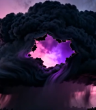 城市上空巨大蘑菇云景象14653#横屏 