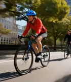 城市街道骑行者骑行画面4914#横屏 