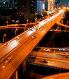 	 城市立交桥夜景车流素材2187#横屏 