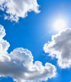 晴朗天空下的蓝天白云2365#横屏 