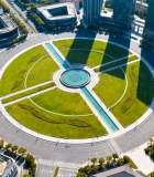 	 城市环形广场航拍全景10561#横屏 