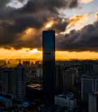 城市高楼日落全景928#横屏 