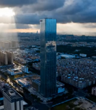 城市高楼大厦航拍全景1955#横屏 