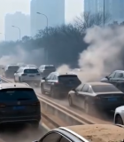 城市道路汽车拥堵场景7907#横屏 