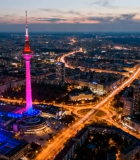 城市地标建筑夜景俯瞰11068#横屏 