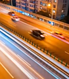 城市高架夜景车流素材3519#横屏 