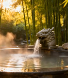 竹林中的温泉景观945#横屏 