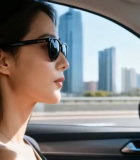 车内女子驾驶汽车画面167#横屏 