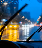 车内视角看雨夜城市街道8257#横屏 