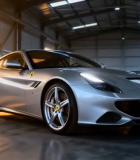 车库内银色跑车展示1151#横屏 