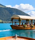 游客观光船游览湖光山色306#横屏 