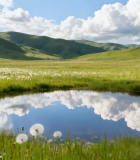 草原湖泊自然风光12013#横屏 