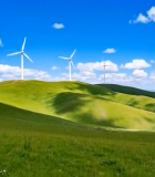 草原风力发电风车景观14971#横屏 