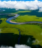 草原河流航拍全景(2)14343#横屏 