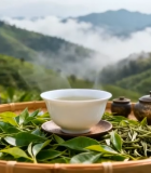 茶山茶具与新鲜茶叶素材8067#横屏 