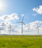 草原上的风力发电机群5628#横屏 