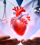 医生展示心脏模型2076#横屏 