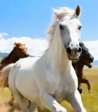 草原上奔腾的马群素材9194#横屏 