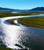 草原河流自然风光全景(2)5353#横屏 