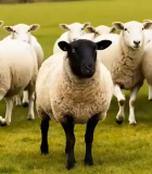 草地上行走的羊群11213#横屏 