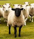 草地上行走的羊群11213#横屏 