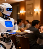 餐厅机器人送餐服务7943#横屏 