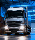 仓库内货运卡车与工作人员场景9126#横屏 