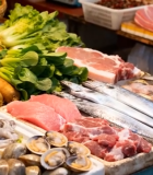 菜市场肉类海鲜蔬菜展示8657#横屏 