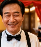 餐厅内男士竖大拇指8795#横屏 