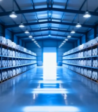 仓库内堆放的卷状货物(1)14457#横屏 