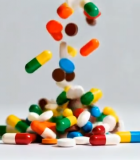 彩色药丸胶囊散落素材10538#横屏 