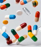 彩色药丸胶囊悬浮素材6985#横屏 